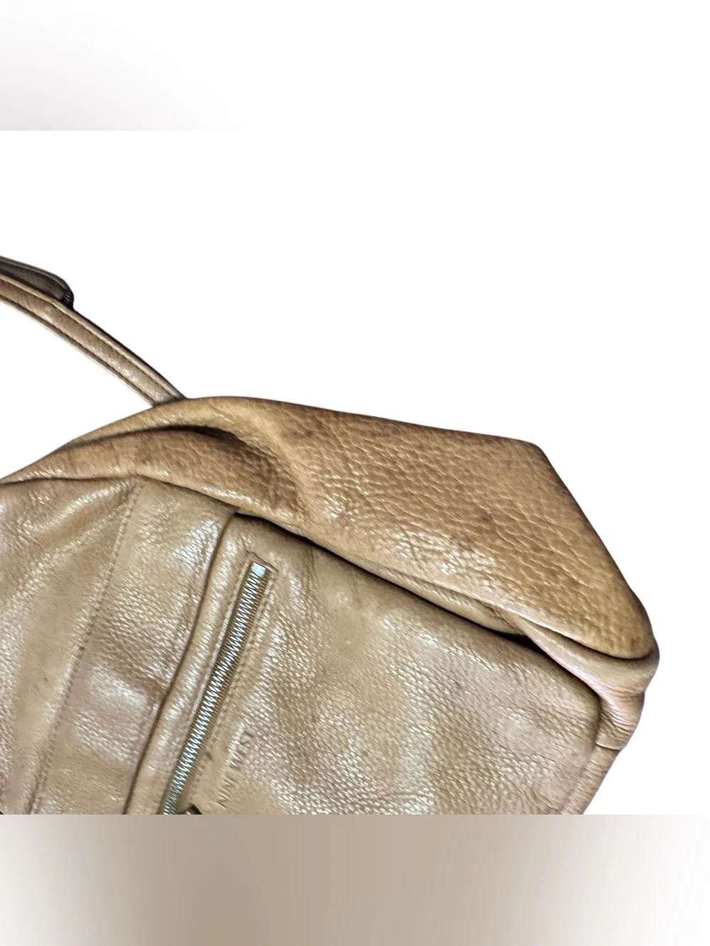Vintage Nine West Beige Tan Leather Crossbody Shoulder Bag Backpack Combo